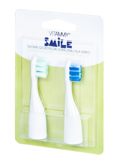 Końcówki do szczoteczki Vitammy Smile 2 sztuki niebiesko-zielone