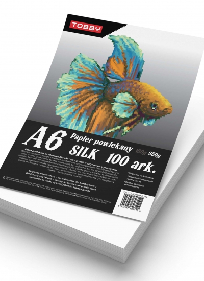 Papier A6 powlekany kredowany 100 ark.350g