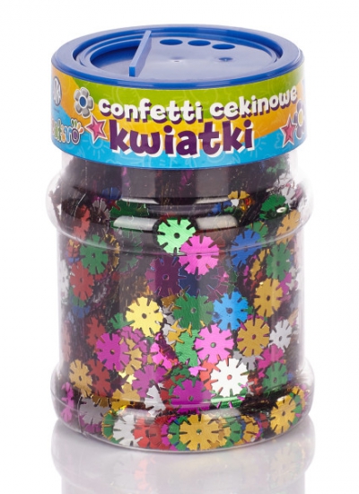Confetti cekinowe kwiatki - mix kolorów 100g