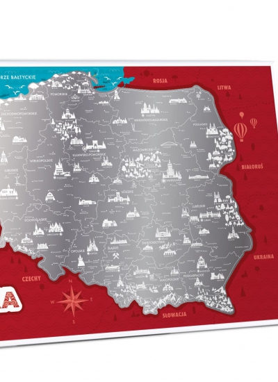 Mapa zdrapka Polska travel map Polska