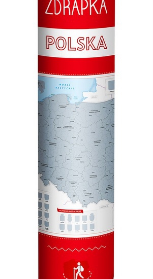 Mapa zdrapka Polska 1:1 500 000