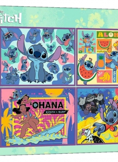 Puzzle 4x250 Niezwykły Stitch Disney Lilo&Stitch 13311