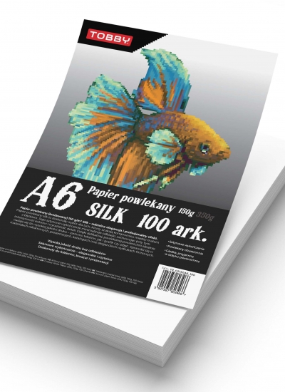 Papier A6 powlekany kredowany 100 ark.150g