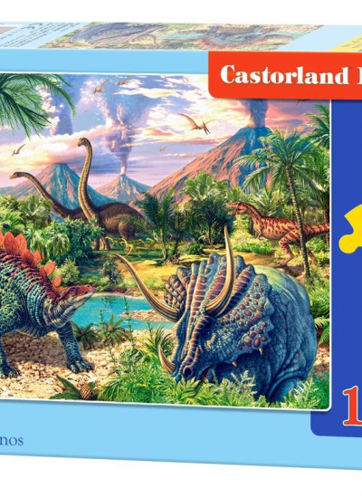 Puzzle 120 Dinozaury przy wulkanach B-13234