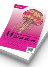 Papier A4 powlekany kredowany gloss 100 ark. 350g
