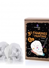 Kolorowanka 3D Skull Low-Poly Set of 2